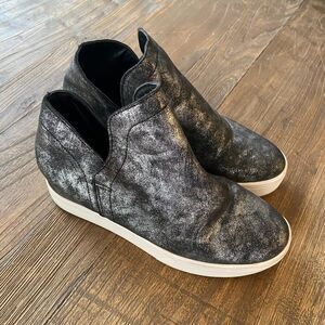 Boutique By Corkys Jersey Metallic Black High Top Casual Sneakers 7M